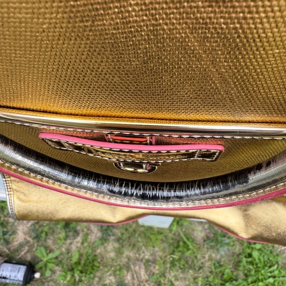 Draper James Metallic Gold "Totes Y'all" Owen Tote Bag Purse - Picture 14 of 17